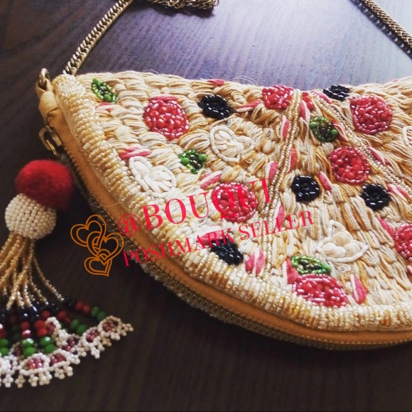 BLOGGERS FAV ZARA CHAIN STRAPS CROSSBODY PIZZA BAG - Picture 12 of 13